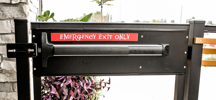 emergency push bar installation in Burbank